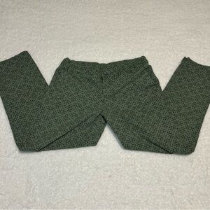 Patagonia Women Green Organic Cotton Geometric Pattern Print All-Wear Pants